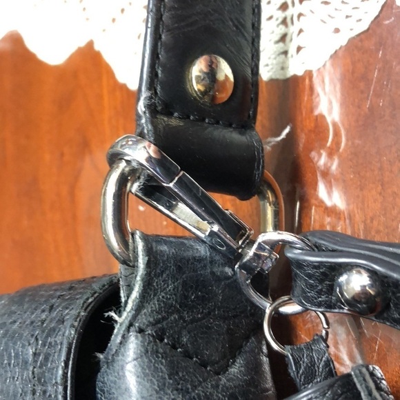 Cole Haan Python Reptile Black Crossbody Purse - Picture 9 of 12